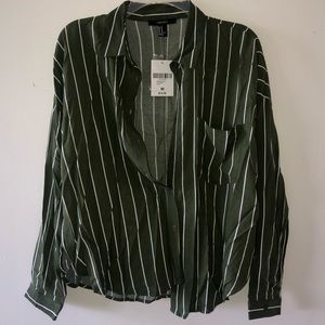 stripped button up